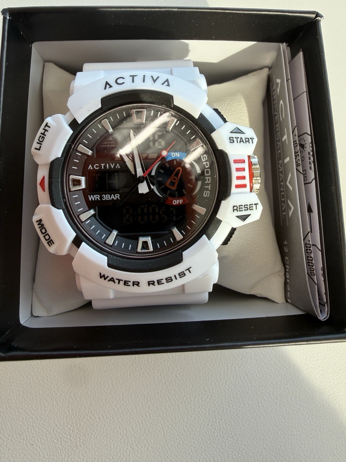 Activa Vord X Invicta Digital Men’s Watch 49mm White ACW8043-004 NWT