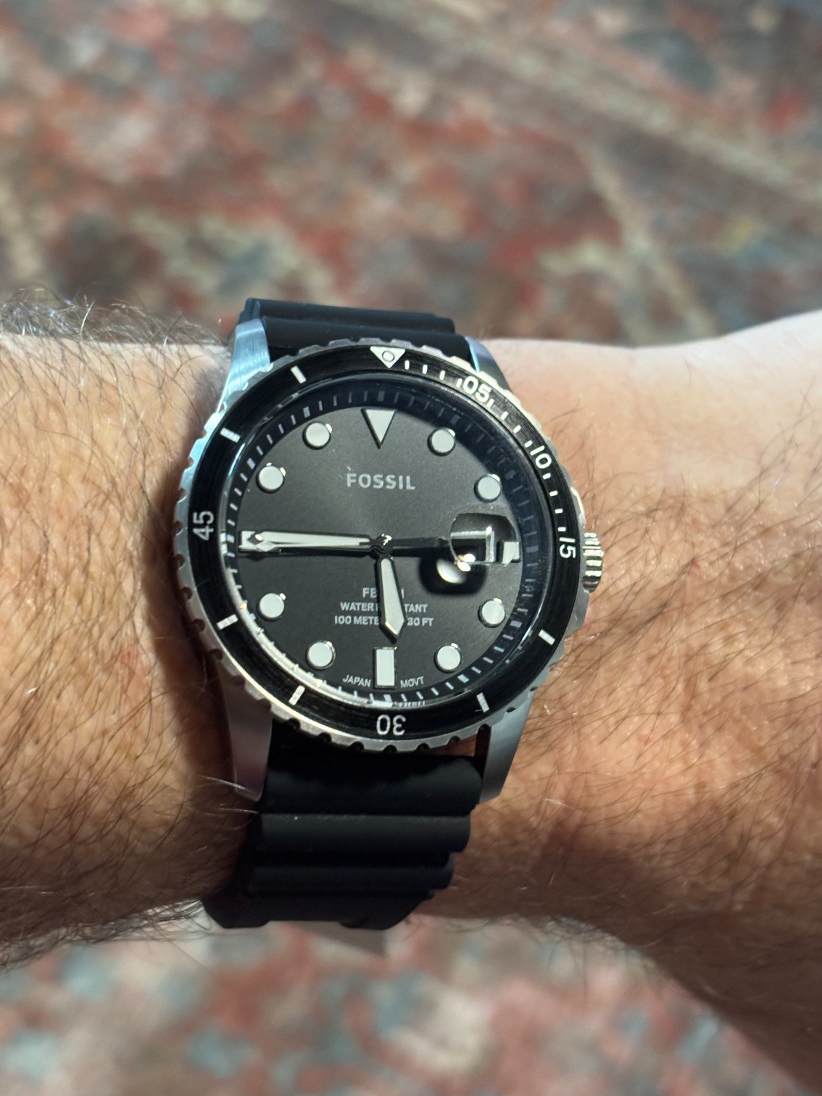 Fossil FB-01 Three Hand Silicon Dive Watch FS5660 with tag