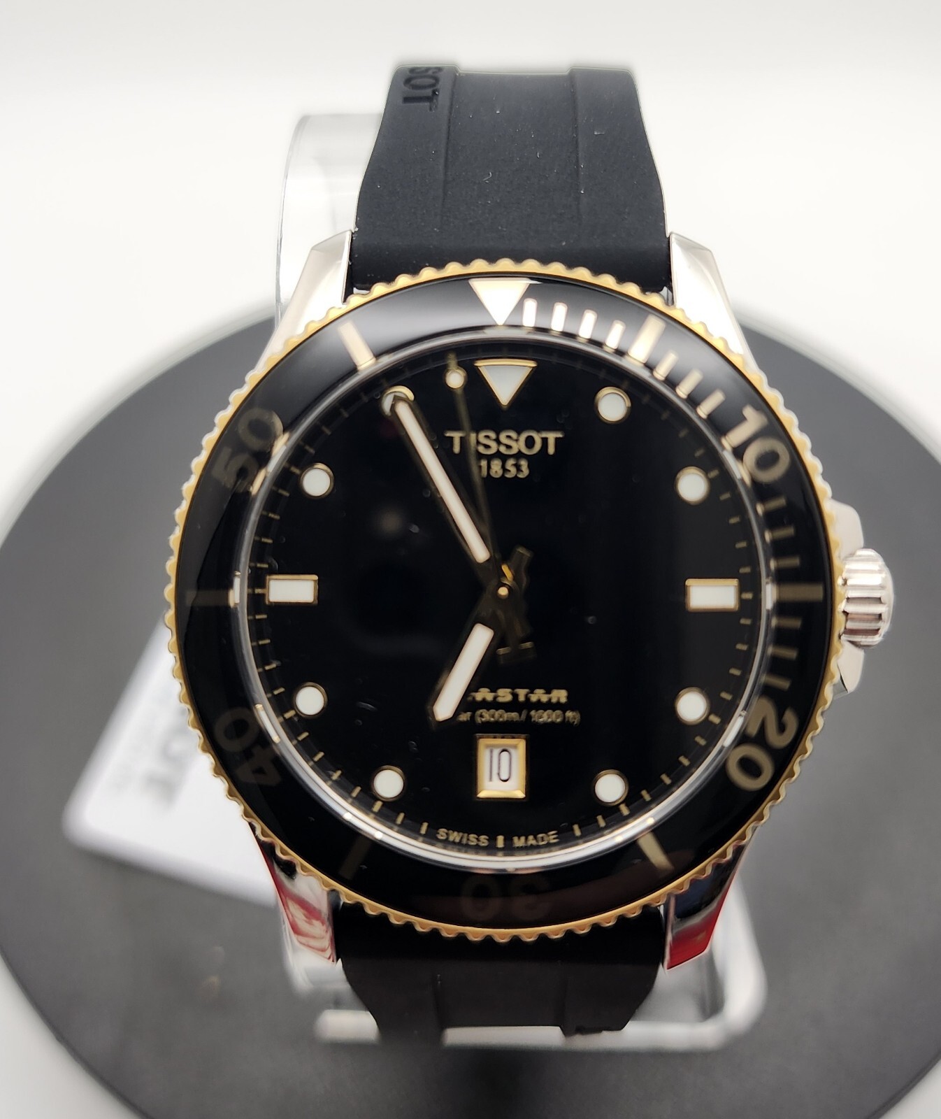 TISSOT Seastar 1000 Quartz 40MM Two Tone Rubber Strap Watch T120.410.27.051.00