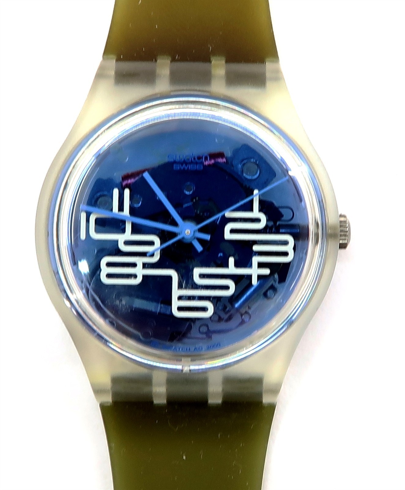 NEW Swatch Watch MISSING TWELVE GK358 with Case & Papers 2001 New Battery Gents