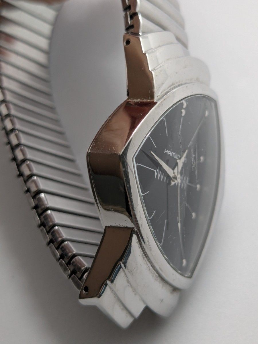 Hamilton Ventura H244112 Quartz Wristwatch Analog Display Used Men Watch