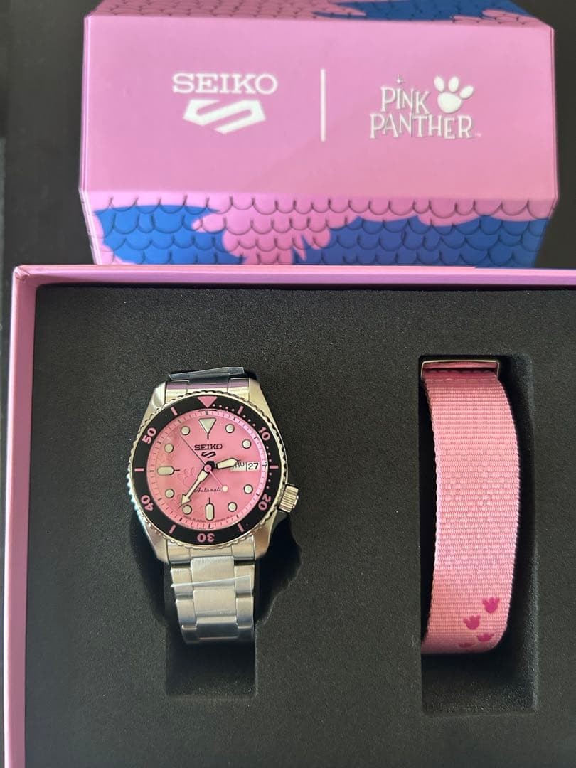 Seiko 5 Sports Pink Panther Limited SBSA321 Auto 38mm Gift