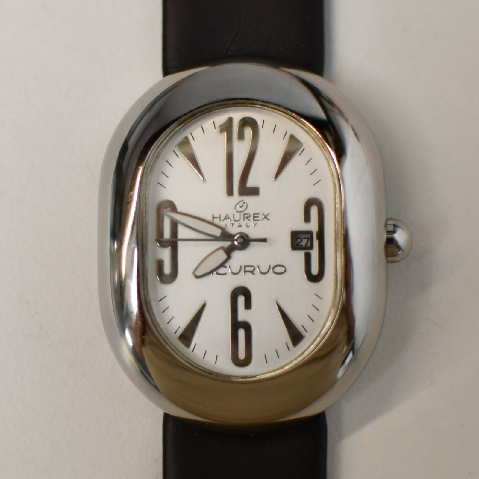 HAUREX RICURVO Designed by J.J. 88110 Limited Edition Watch w Black Leather Band