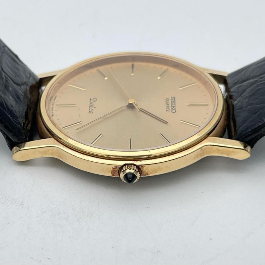 SEIKO Dolce 7731-7010 Gold Dial Quartz Mens Watch