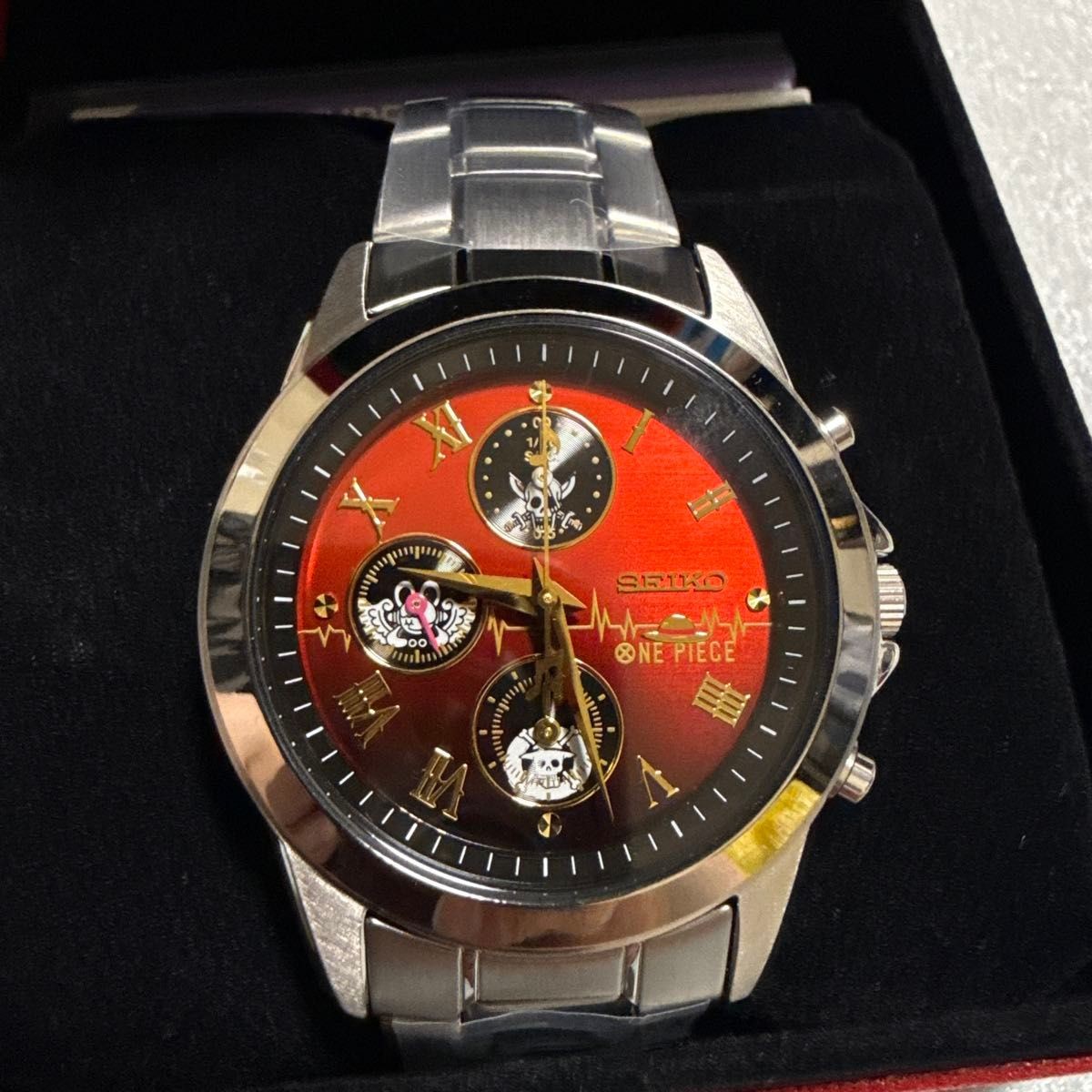 SEIKO x ONE PIECE Chronograph Watch Red Dial Limited 2000 No.1081 New w/Box