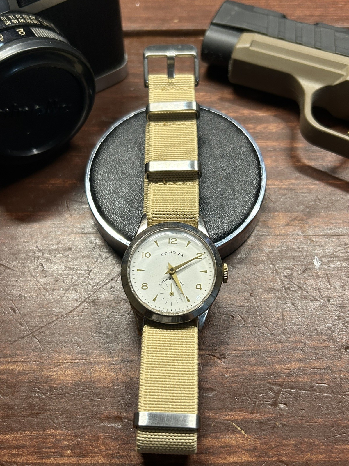 Vintage Genova Men’s Wristwatch Hand Wind Swiss Made Watch