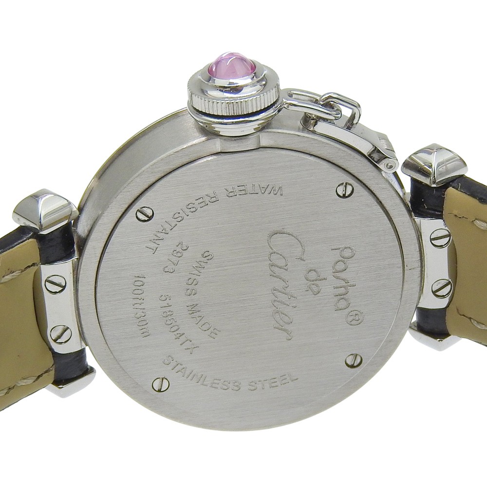 CARTIER Mispacha Watches W3140026 pinkDial Stainless Steel/leather Quartz …