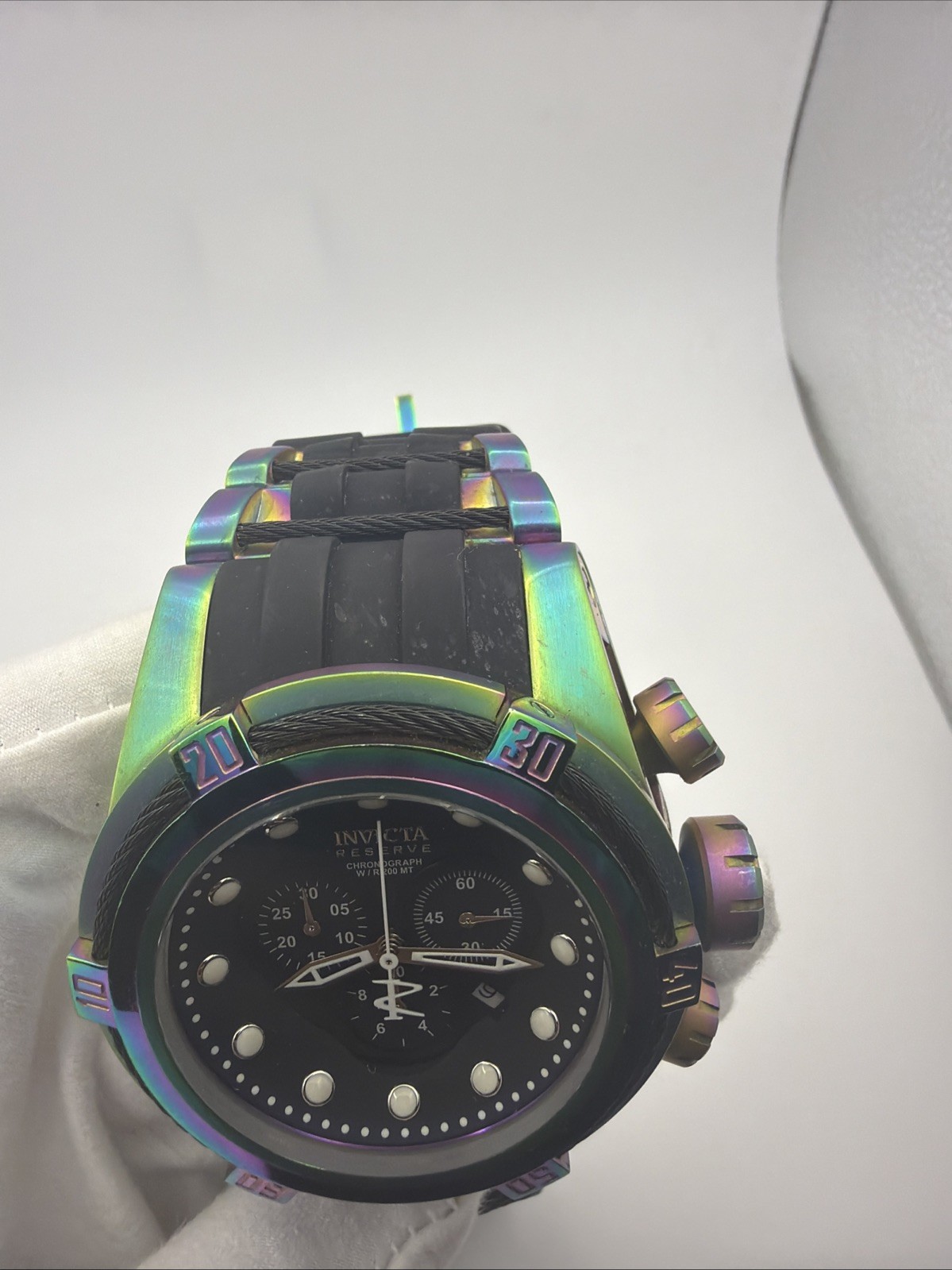 Invicta Reserve Bolt 22841 Men’s 53mm Iridescent Rainbow Swiss Chronograph Watch