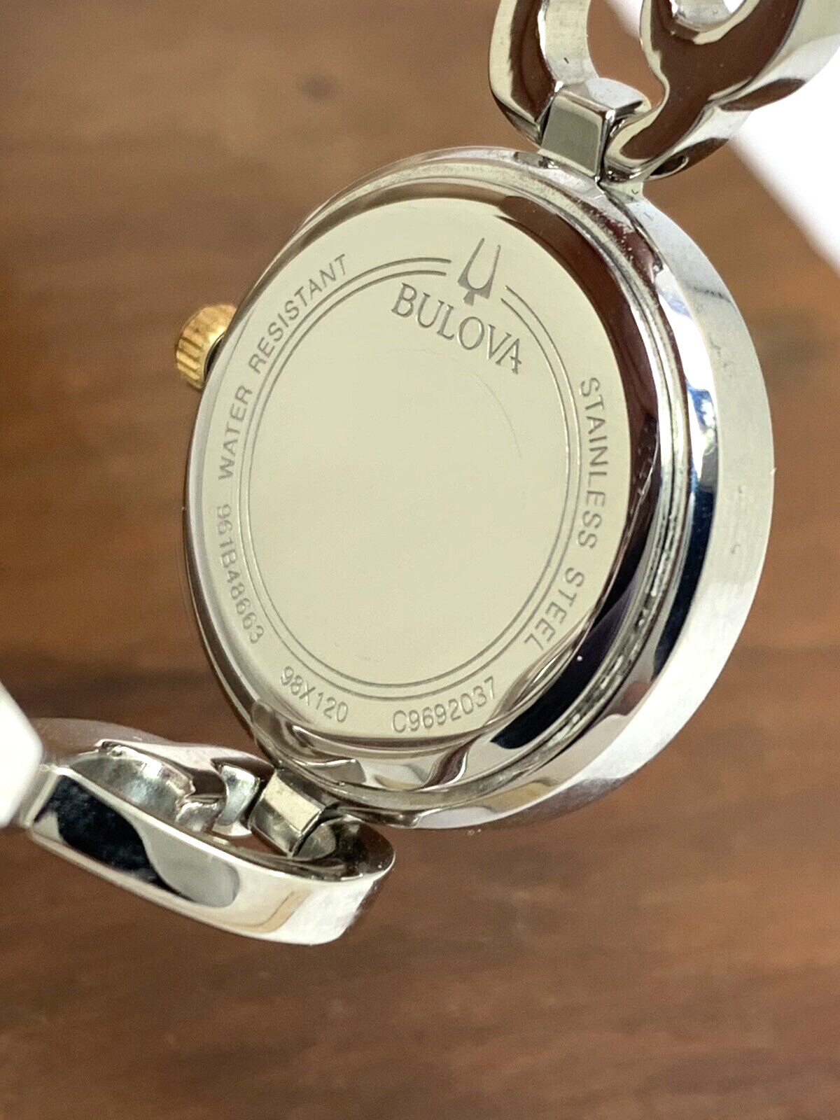 Bulova Women’s Watch 98X120 Quartz White Mother of Pearl Dial Petite Two Tone