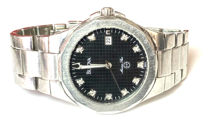 Men’s Bulova Marine Star C876763 Dodecagon Bezel 40mm Wristwatch 7″ Wrist