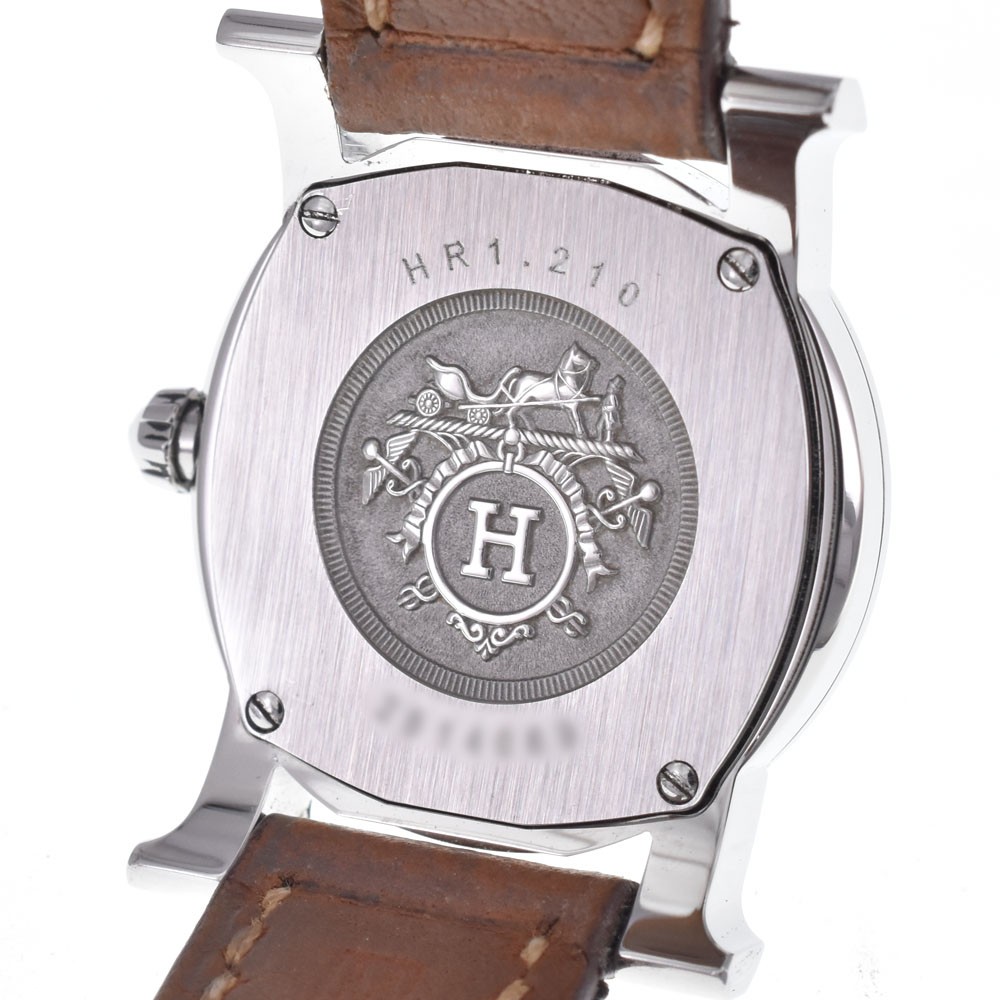 with paper HERMES H watch Rondo HR1.210 white Dial Quartz Ladies Watch J#147930