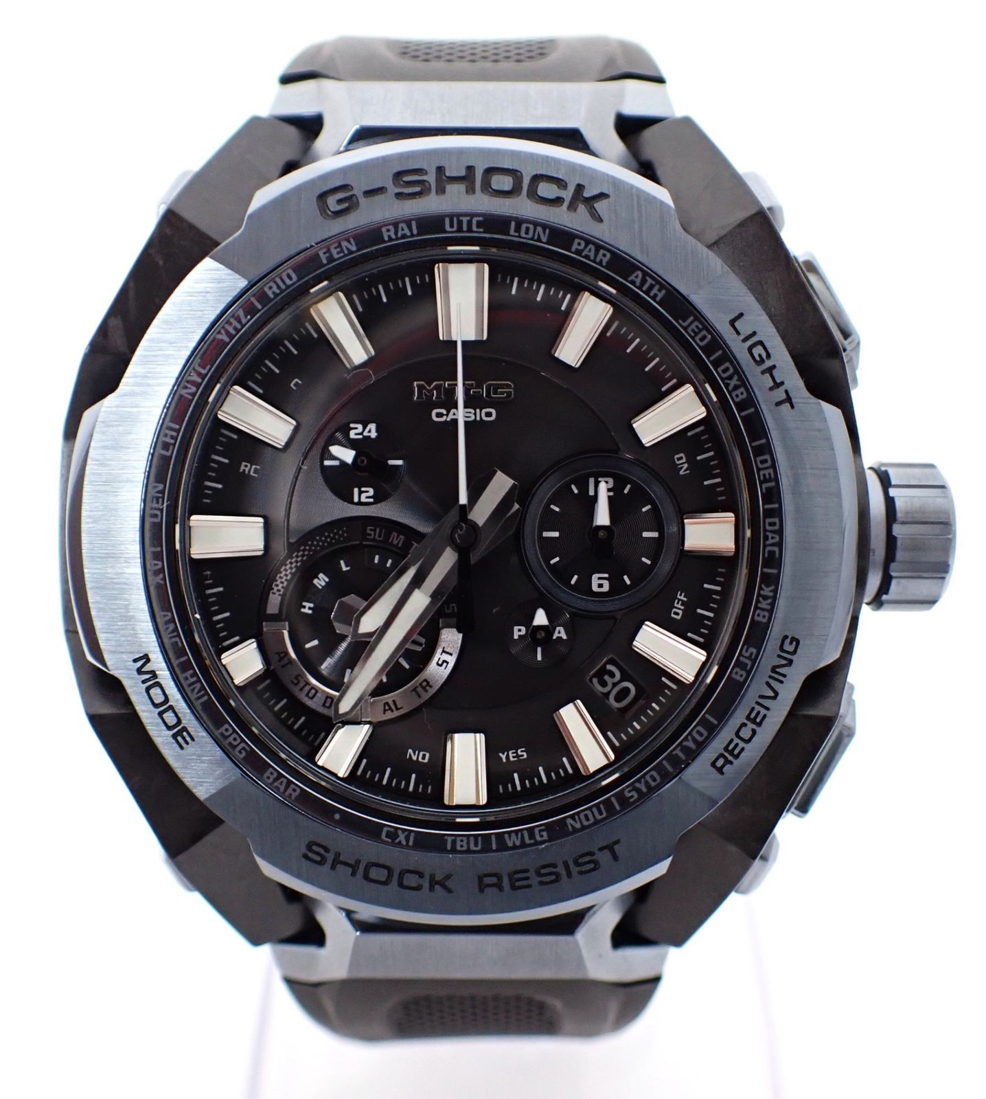Casio G-Shock MT-G MTG-B4000-1A2JF Resin SS Rubber Carbon Solar Radio Men’s Watc