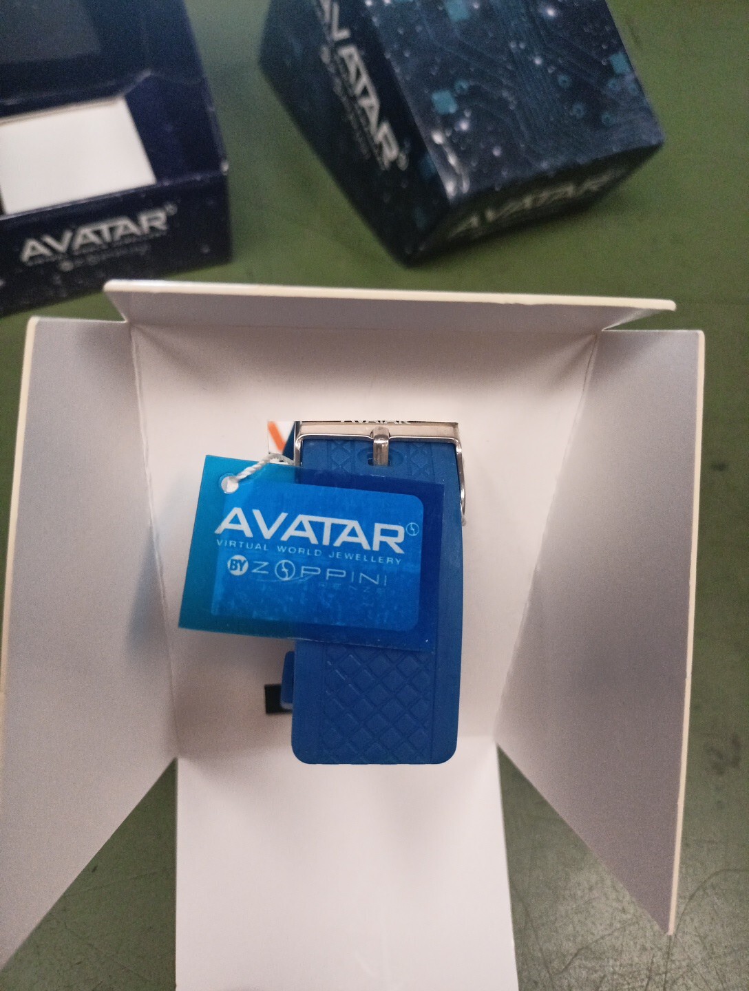 Avatar Digital Watch Blue Rubber Strap, Made From Leamkeys, New