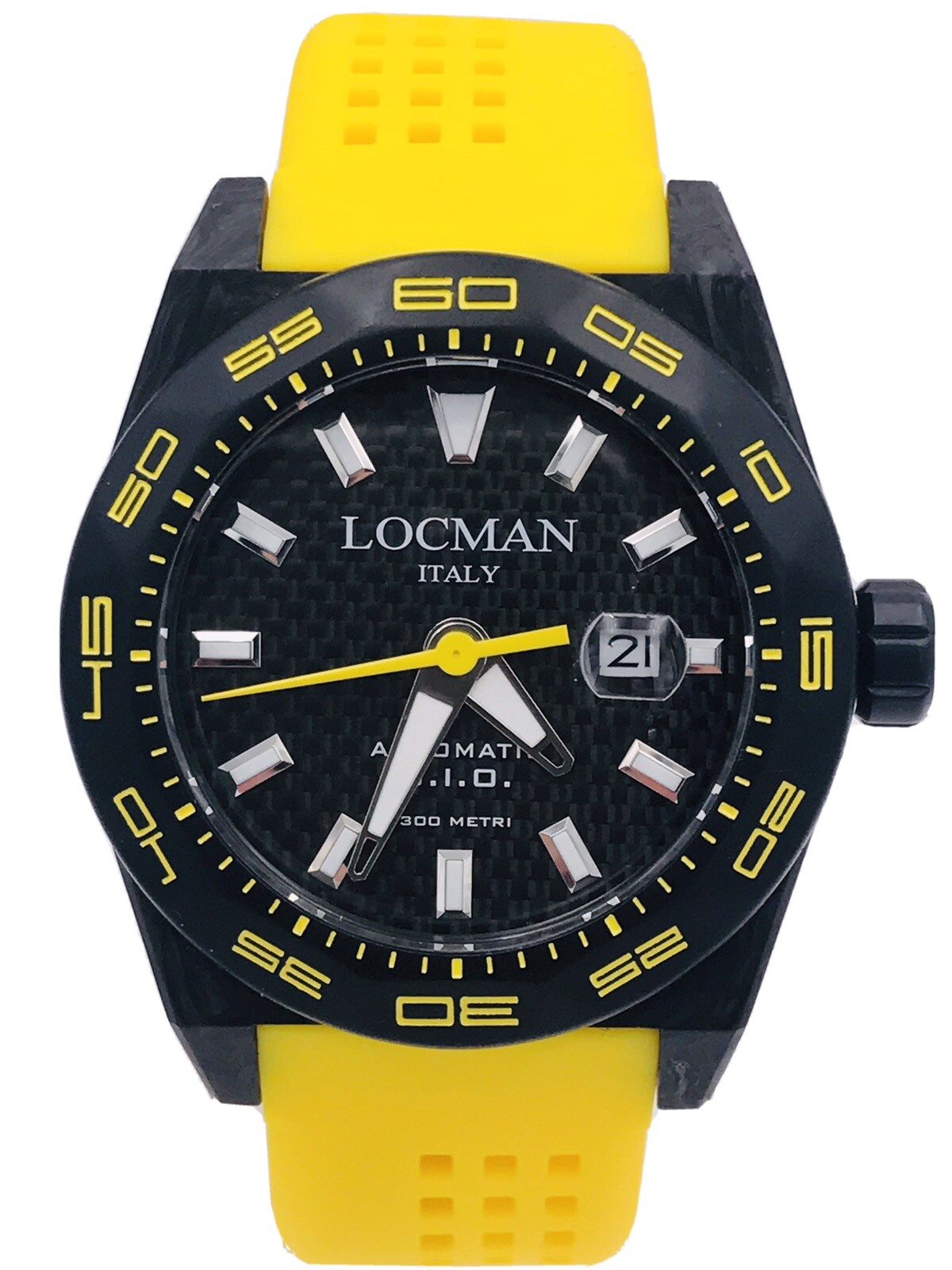 Locman Stealth Carbon 300m 216JJ/975 Automatic Top Off Watch New