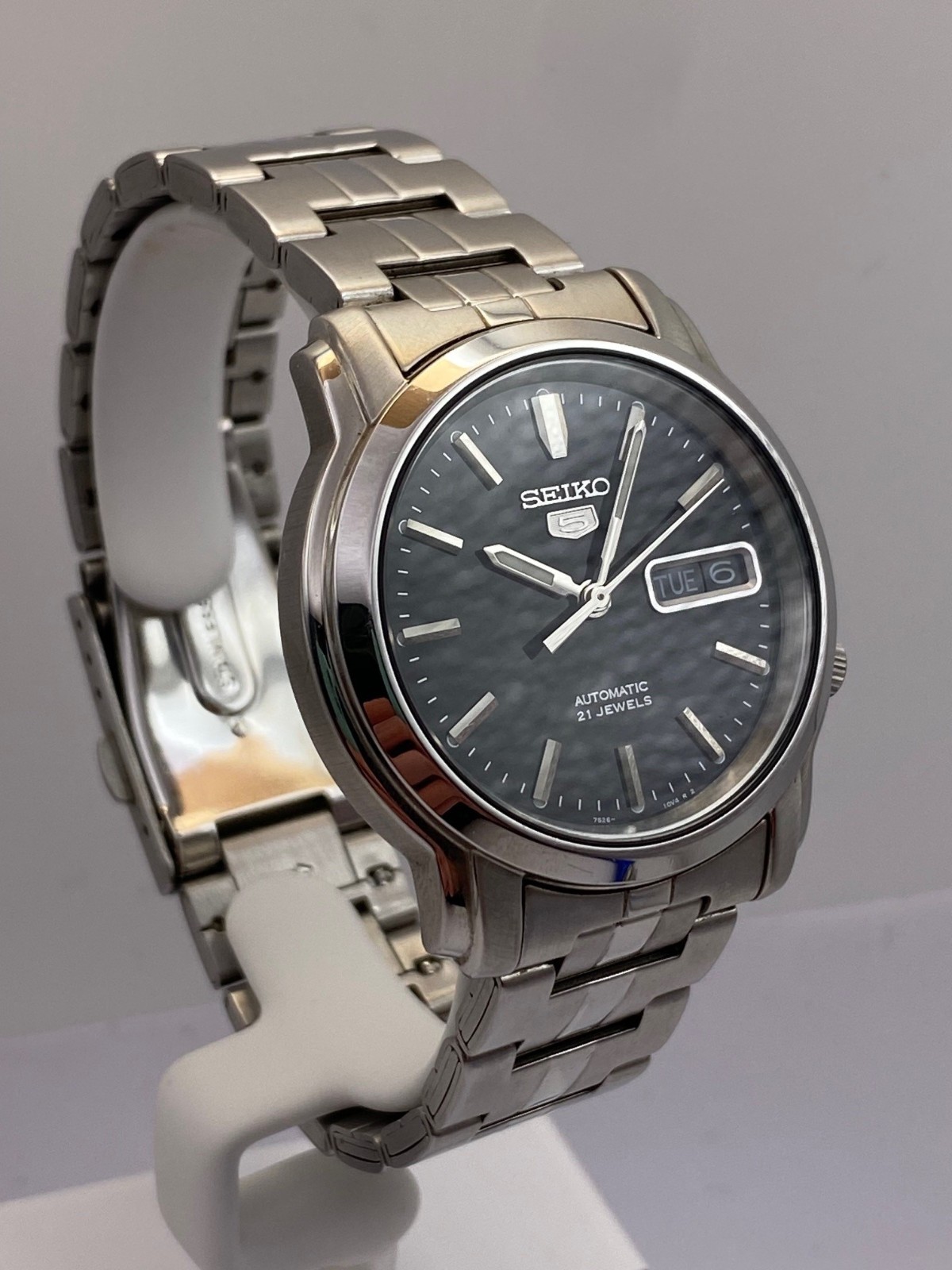 Seiko 5 Automatic Black Dial Stainless Steel Men’s Watch SNKK71K1