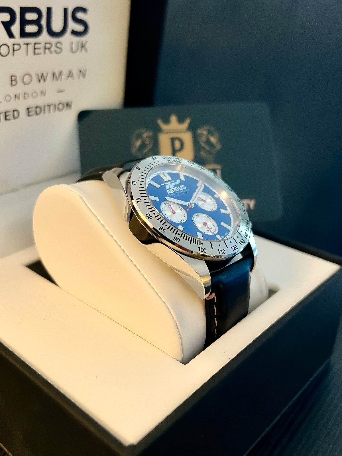 Rare! Ltd Ed Prototype 1 of 2 | Airbus Helicopters UK | Pilot Watch Chronograph