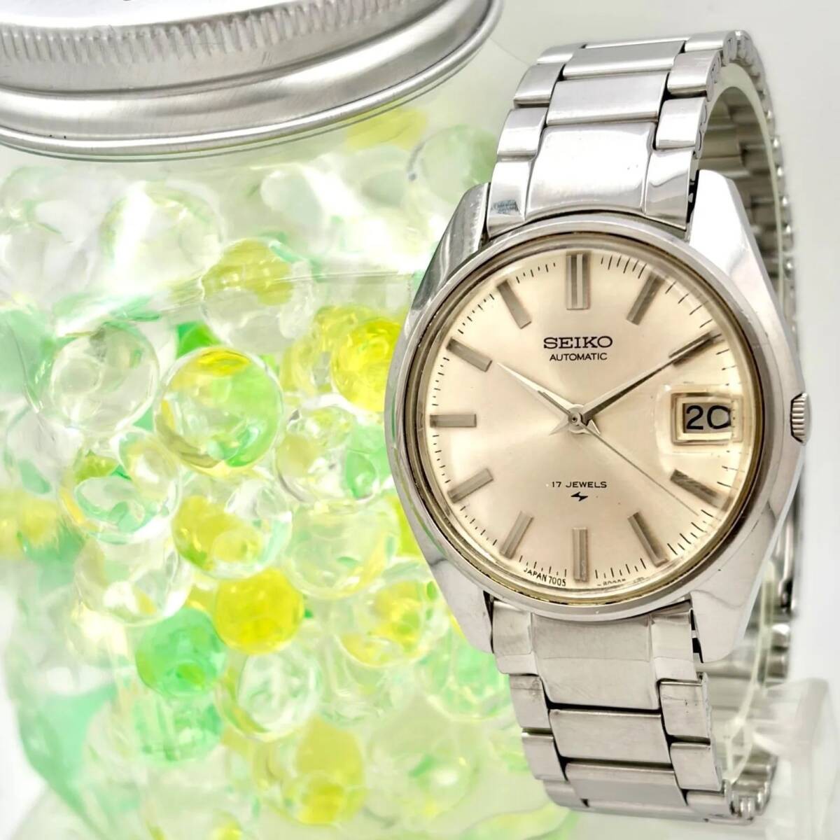 Operational SEIKO Mechanical Automatic Men’s Watch Silver Date 7005 8000 902407
