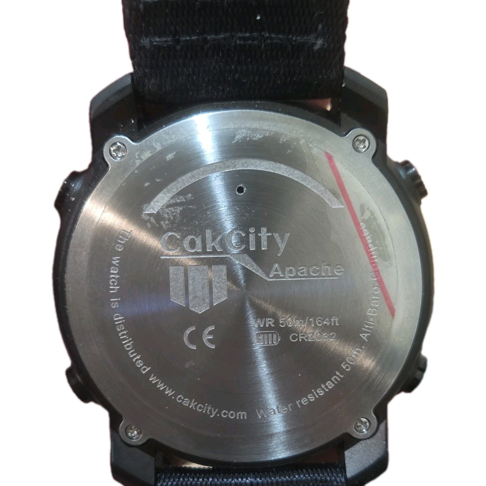 cakcity Apache Digital Sport Watch 50m WR Black Nylon Strap 50mm Compass