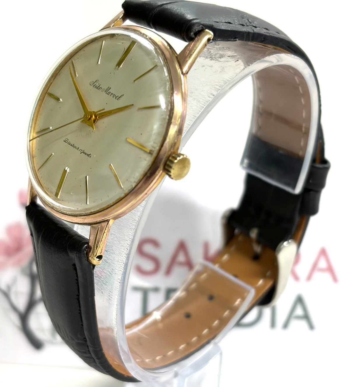 Vintage Seiko Marvel 17 Jewels Diashock Manual Wind J14047 Men’s Watch Japan