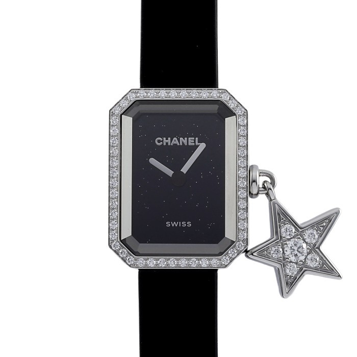Chanel Premiere H7943 Stainless Steel Diamond 15.2mm Black Dial Quartz #YKW537