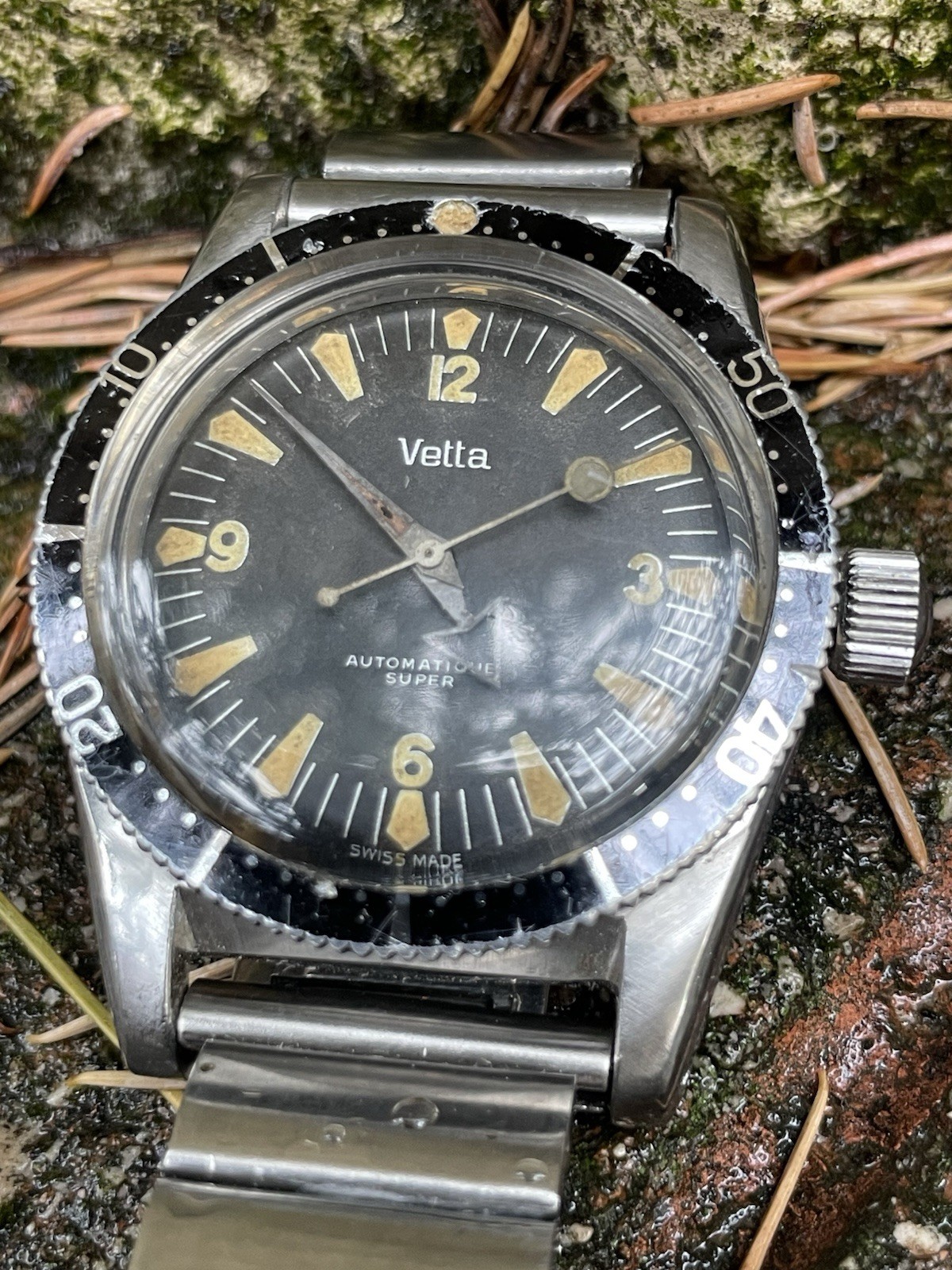 Vetta Super Diver 1960 Oversize Rare Case Patent Aka Titus Calipsomatic, Doyle