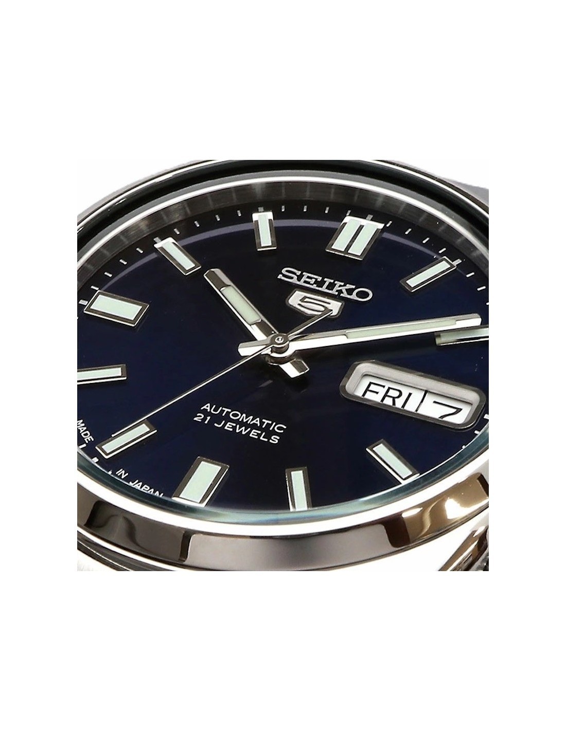 Seiko 5 Automatic Blue Dial Silver Band Steel SNXS77J1 Men’s Watch