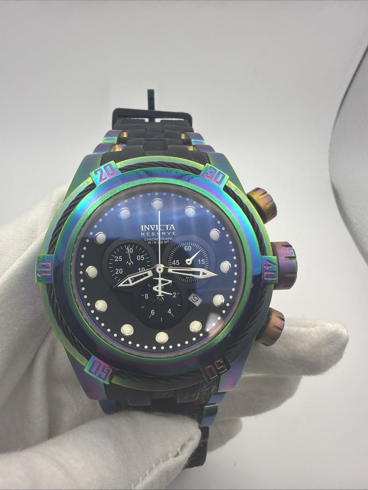 Invicta Reserve Bolt 22841 Men’s 53mm Iridescent Rainbow Swiss Chronograph Watch