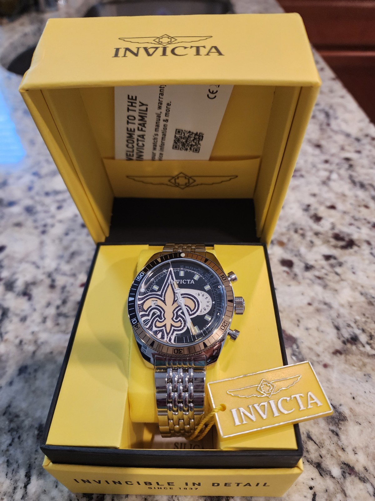 Invicta NFL New Orleans Saints Chronograph Quartz Stainless Steel Watch