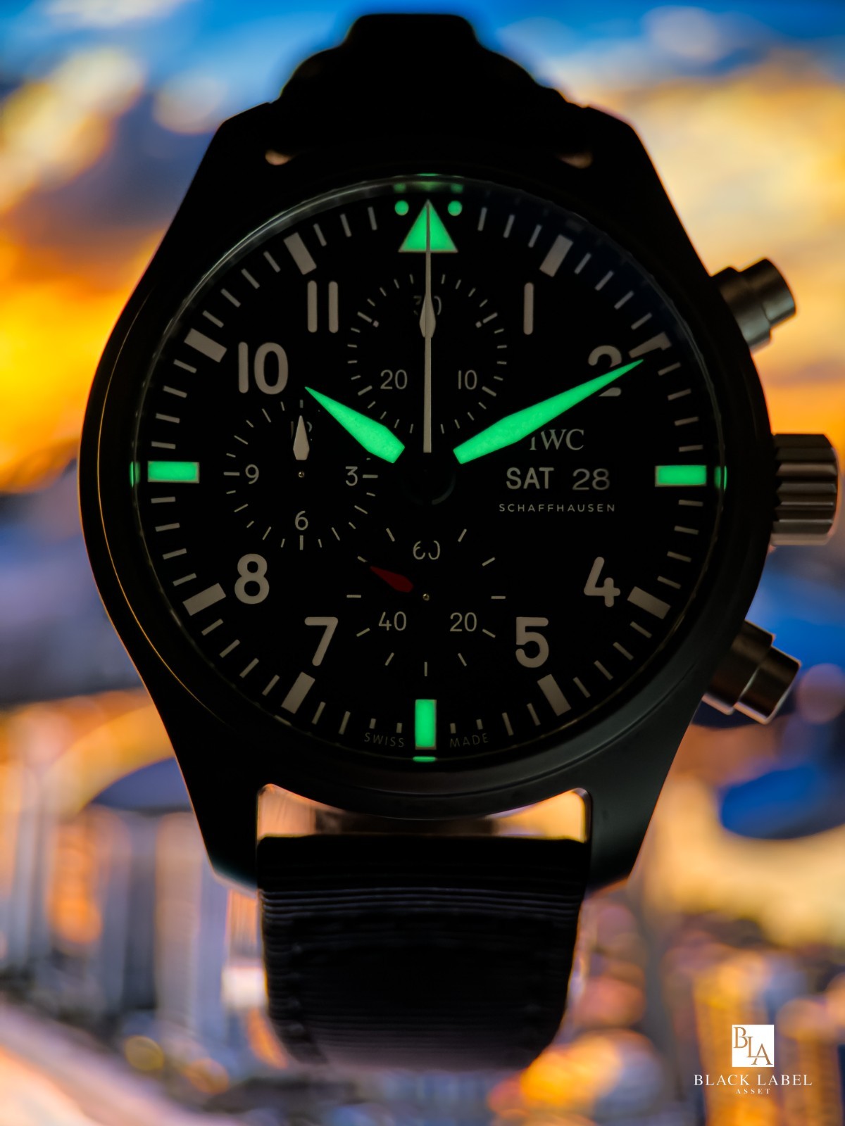 IWC Pilot Chronograph IW389101 Black Ceramic 44.5mm Box Papers 2023