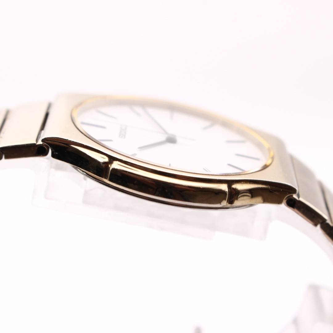 Seiko 5E31-8A00 Quartz Mens Dress Watch White Dial 90s Vintage Japan