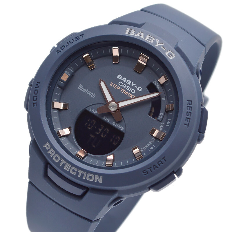 CASIO BABY-G BSA-B100-2AJF G-SQUAD Step Tracker Bluetooth Watch Navy 41.4mm
