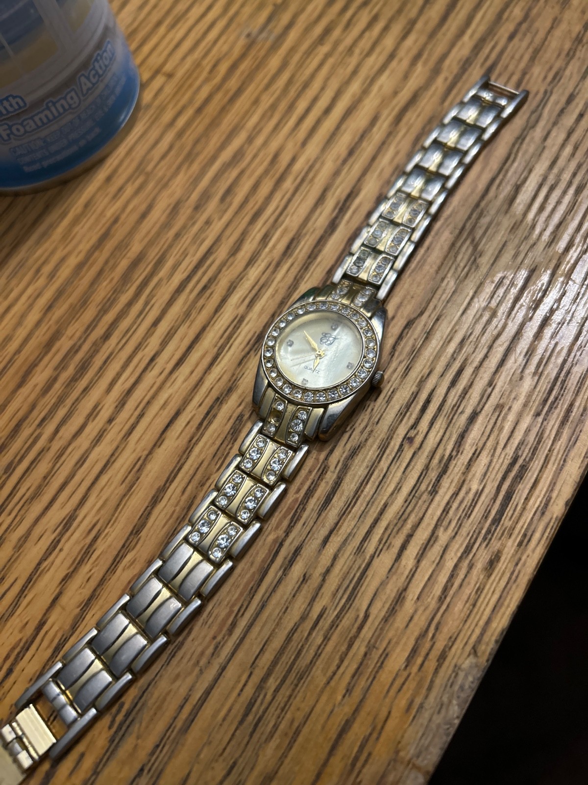 Rare Vintage Elizabeth Taylor Diamond Mother Of Pearl Watch
