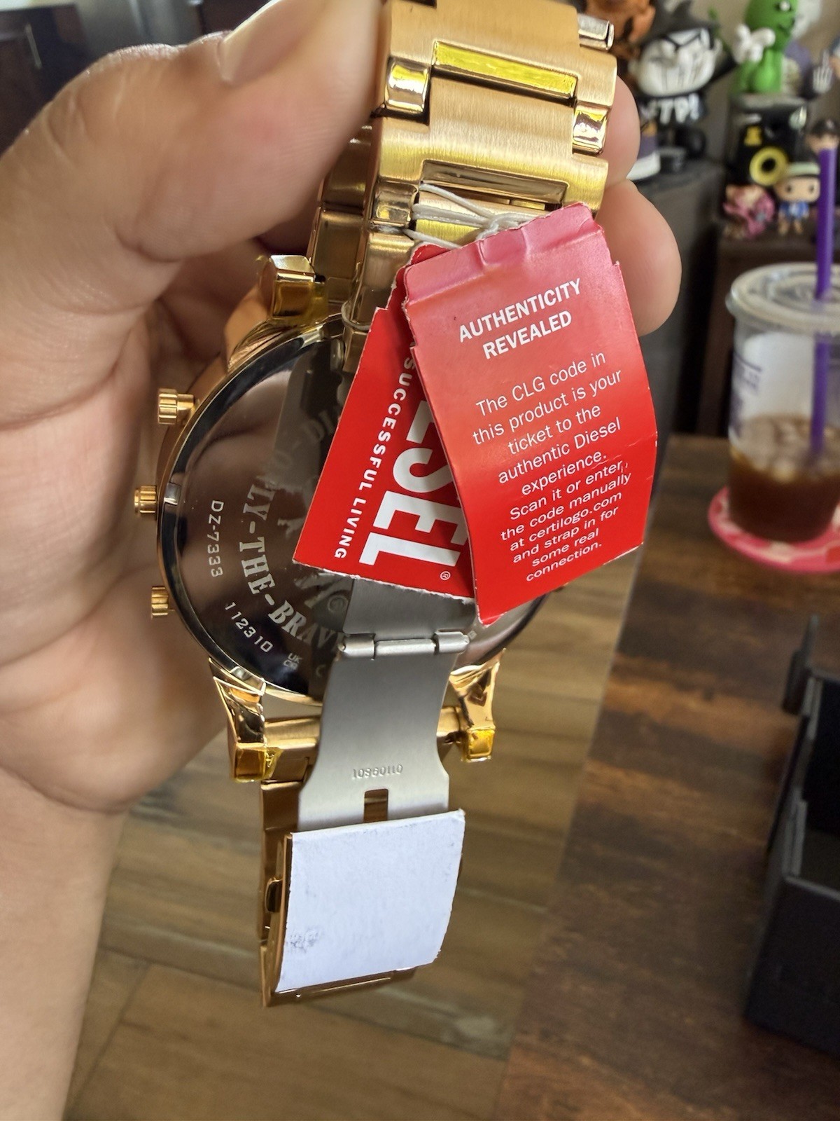 Diesel DZ7333 Mr Daddy 2.0 Chronograph Gold Stainless Steel Watch 57mmx66mm