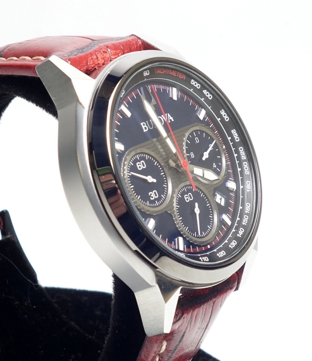 Bulova Men’s Marine Star Chronograph Blue Dial 45mm SS Calendar Wristwatch