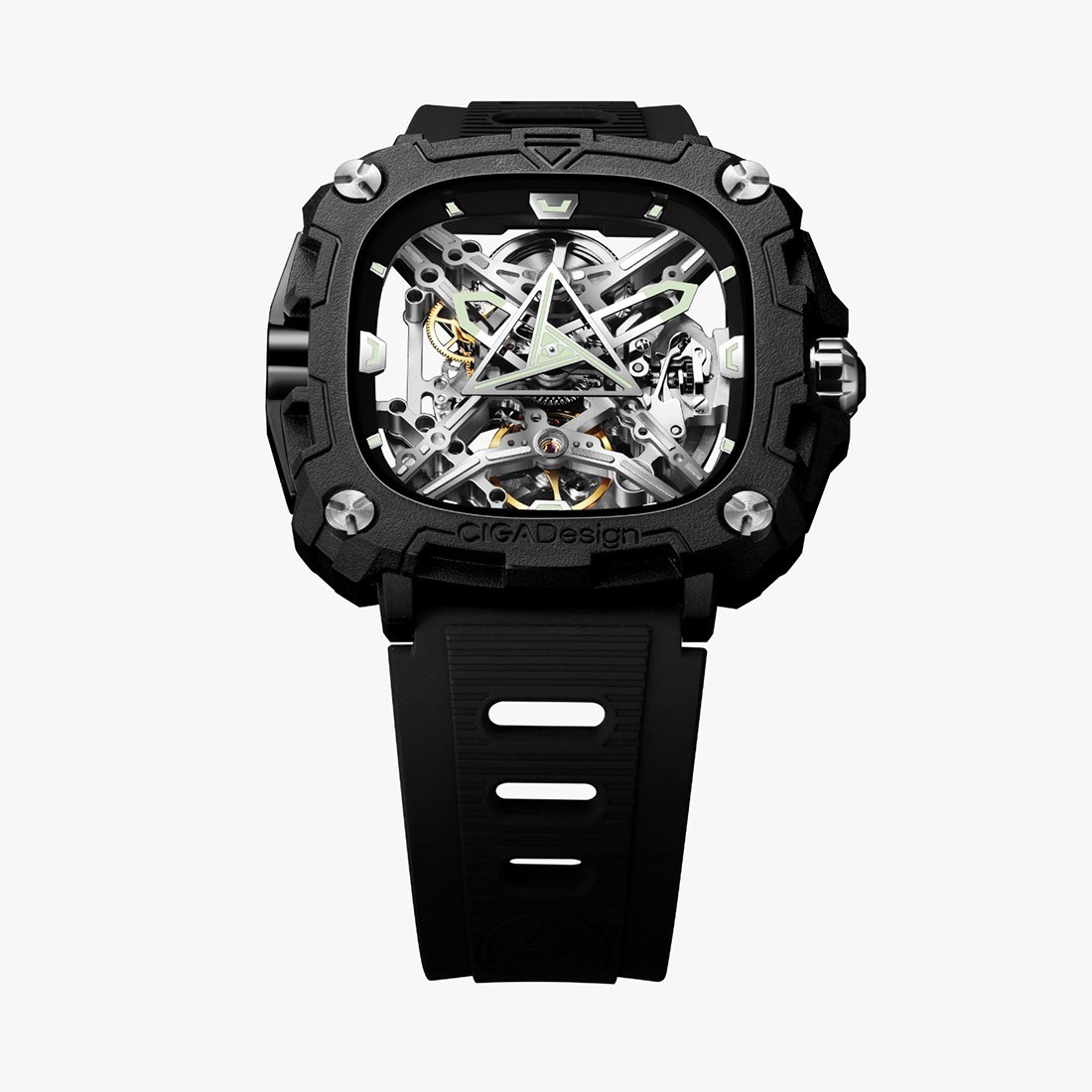 CIGA Design Eye Automatic Bioceramic Skeleton Black Square Men’s Watch