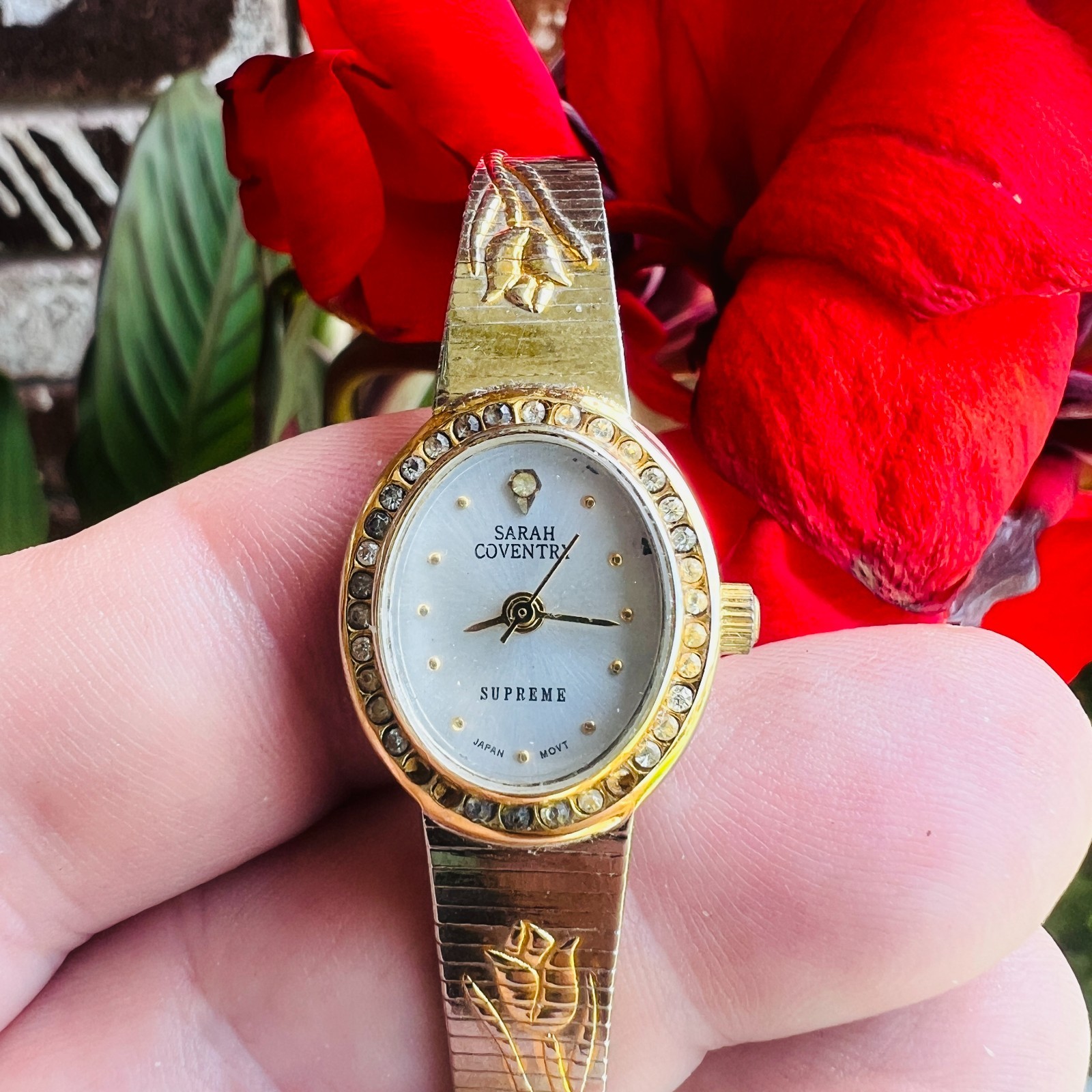 Sarah Coventry Supreme LSS013 Two-Tone Tulip Women’s Watch Adjustable Video 👀