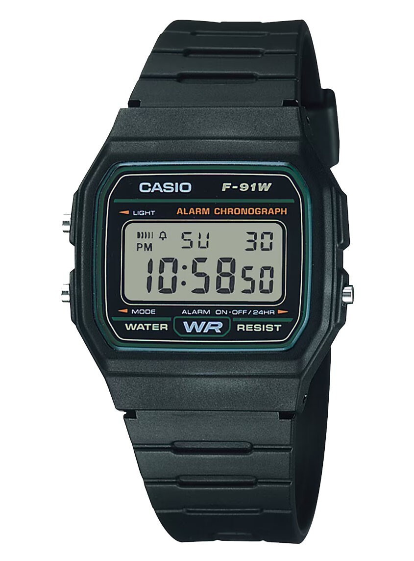 Casio F-91W-3HD Vintage Digital Retro Watch WR Alarm Chrono LED Illuminator NEW