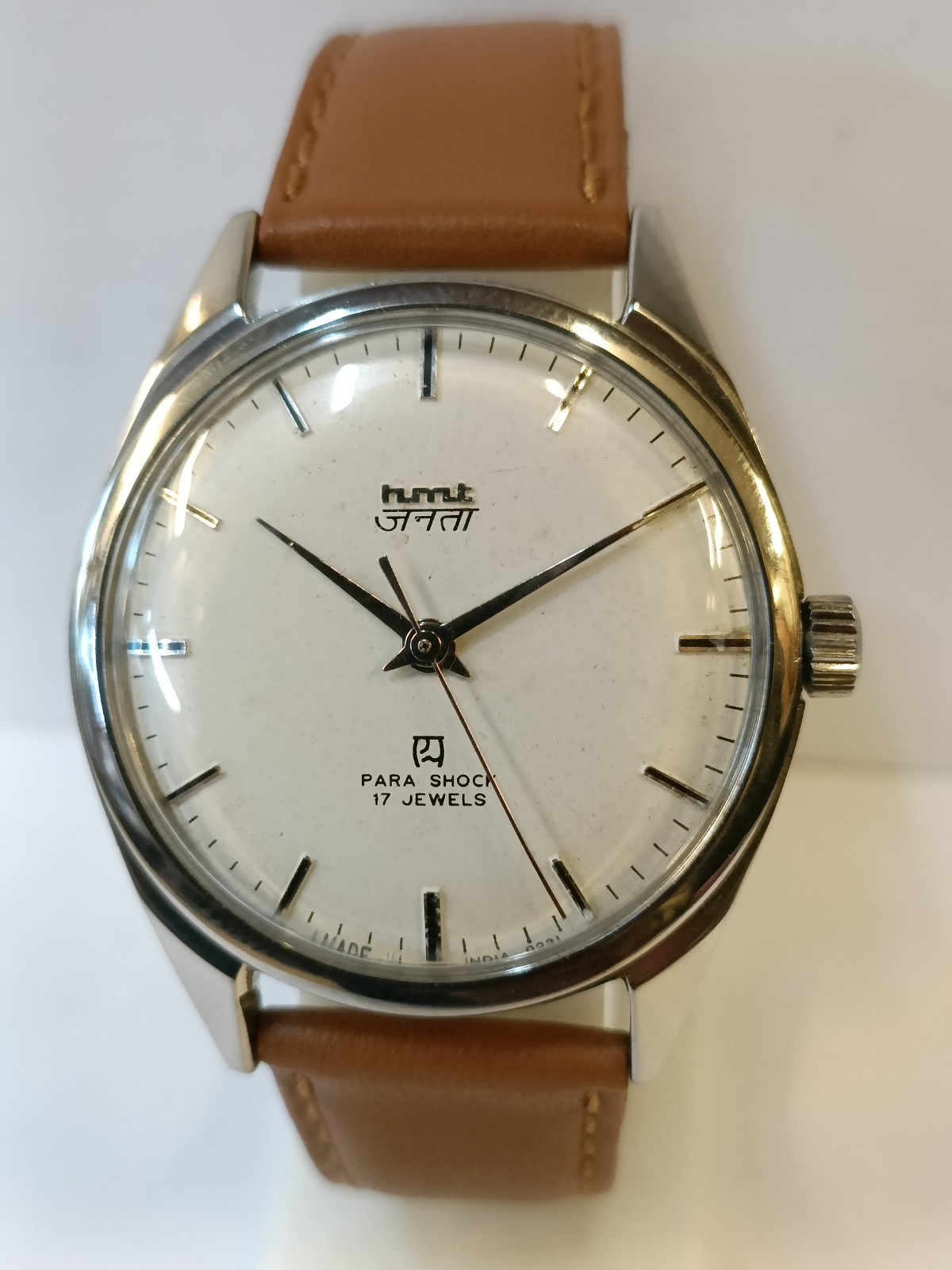 ORIGINAL HMT JANATA 17J WINDING WHITE DIAL 0231 INDIA MEN’S WORKING CONDITION