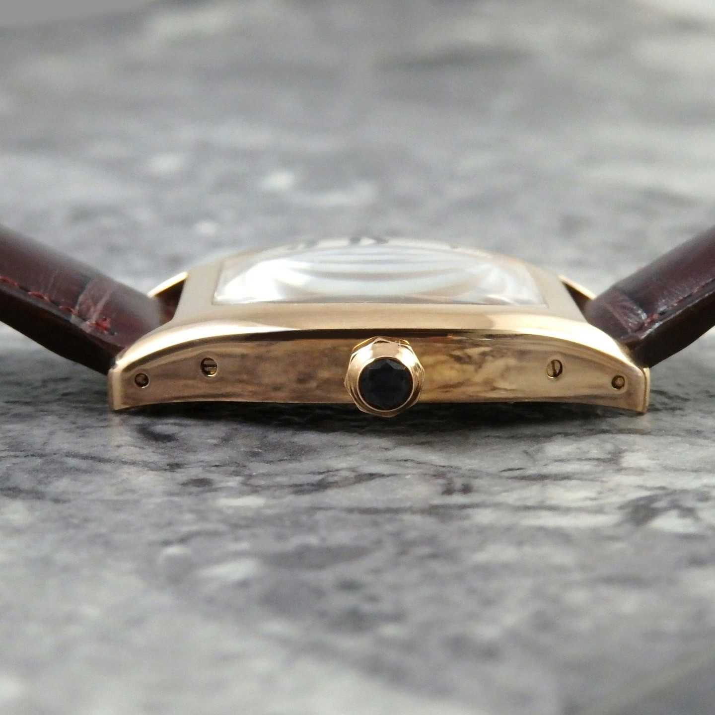 Cartier Tortue LM CPCP 2498E 18K Pink Gold Manual Guilloche Dial Watch