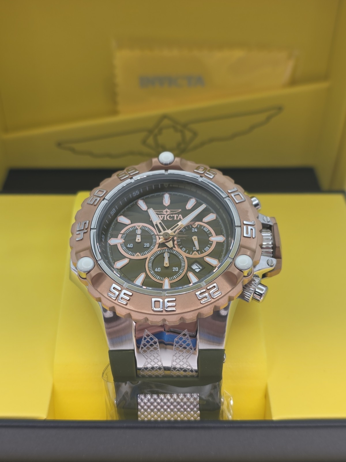 Invicta Subaqua Poseidon Men’s Watch – 55.4mm, Olive Green, Steel (48555)