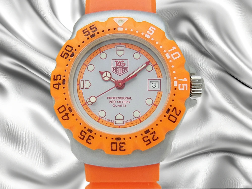 TAG Heuer Professional 200M Ref. 373.508 Gray Dial Orange Model Quartz Ladies