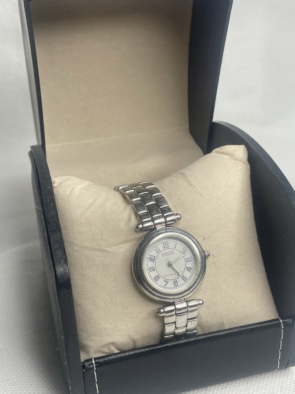 Vintage Ecclissi Fully 925 Sterling Silver Woman’s Watch Original 925 Bracelet