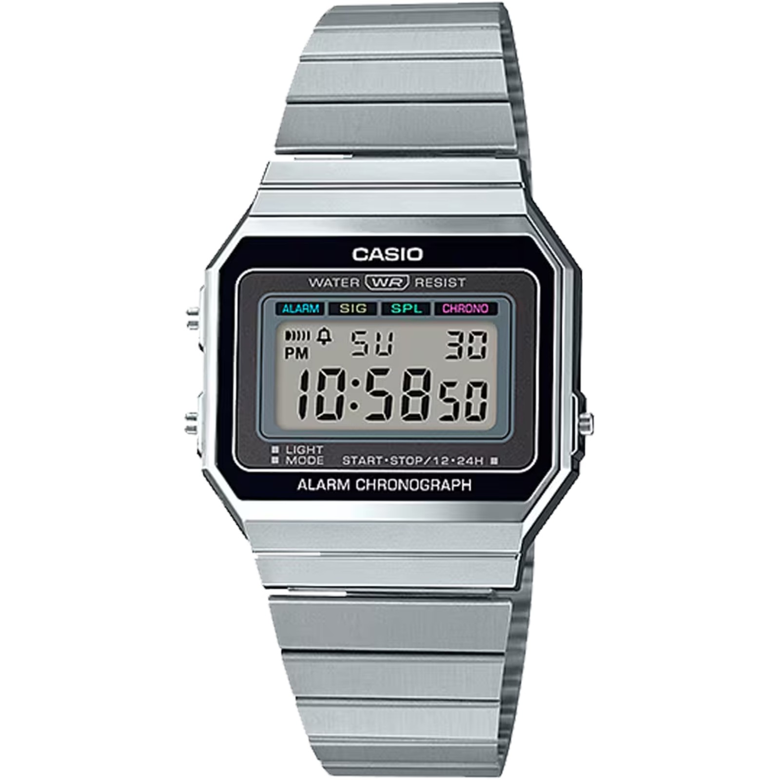 Casio Men’s Vintage Stainless Steel Digital Watch Silver – A-700W-1ACF