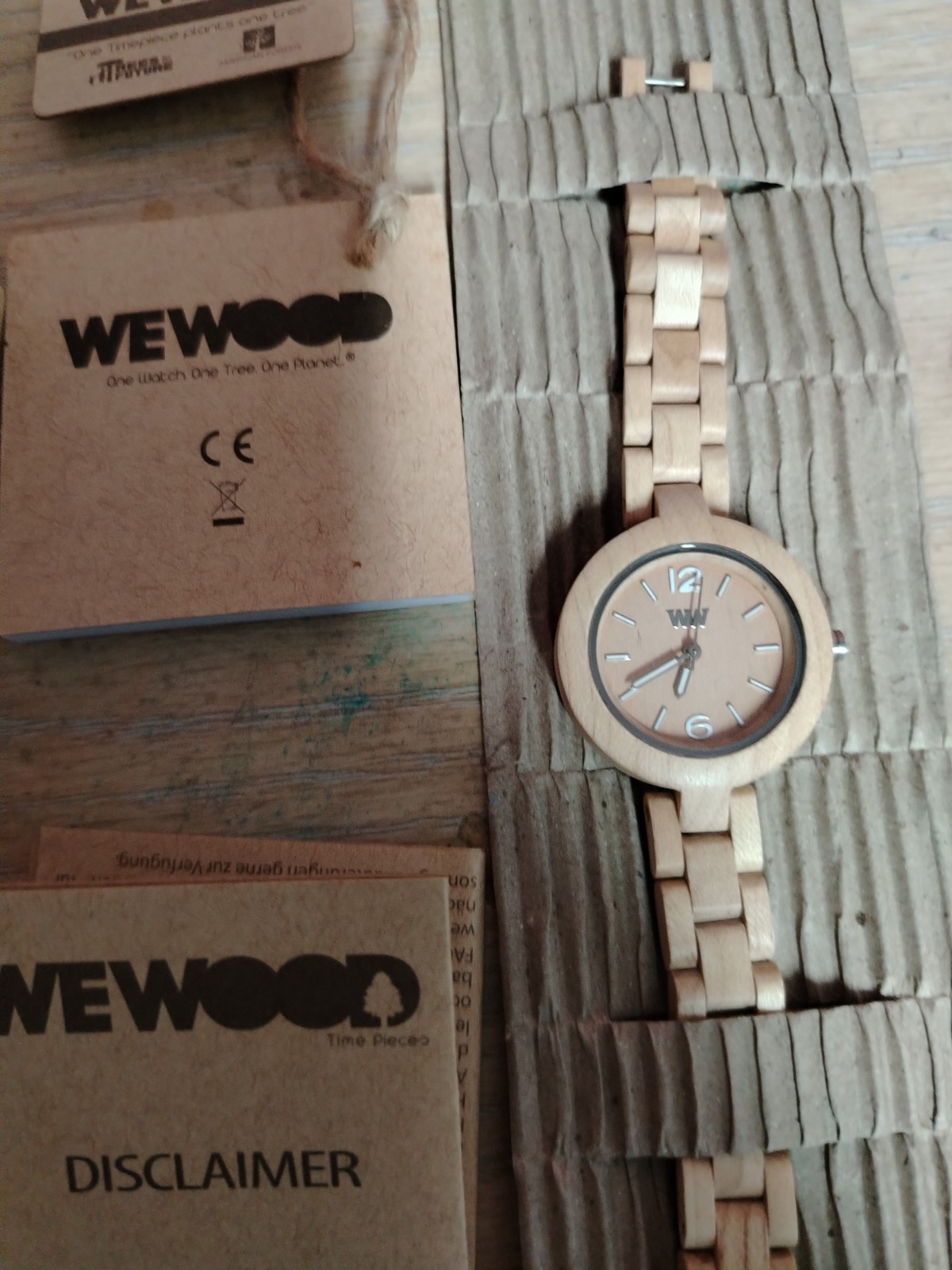 WeWood All Natural Wooden Watch Voyage Beige Never Worn