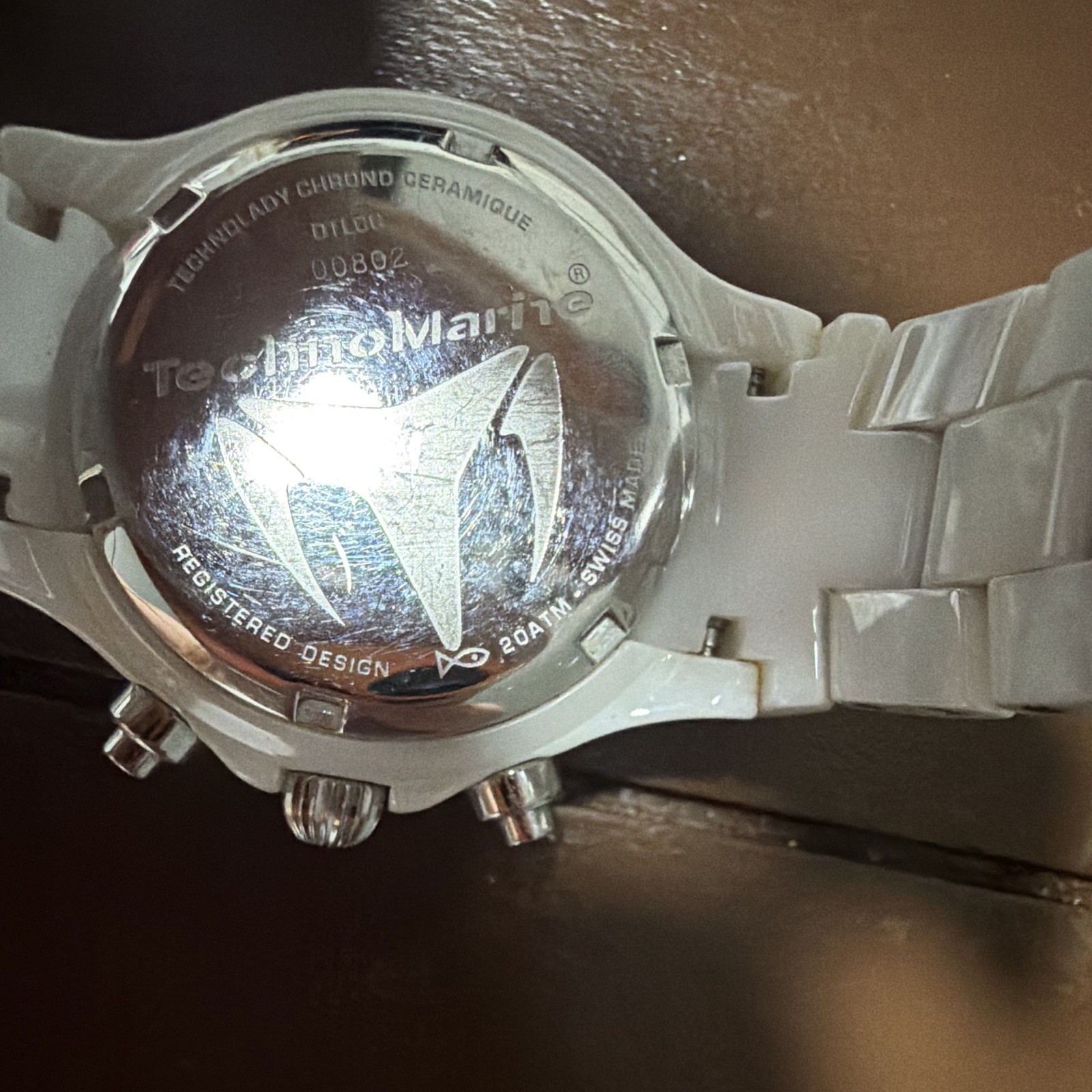 TechnoMarine Cruise Lady Chrono Ceramique Quartz Chronograph 37mm 200m White