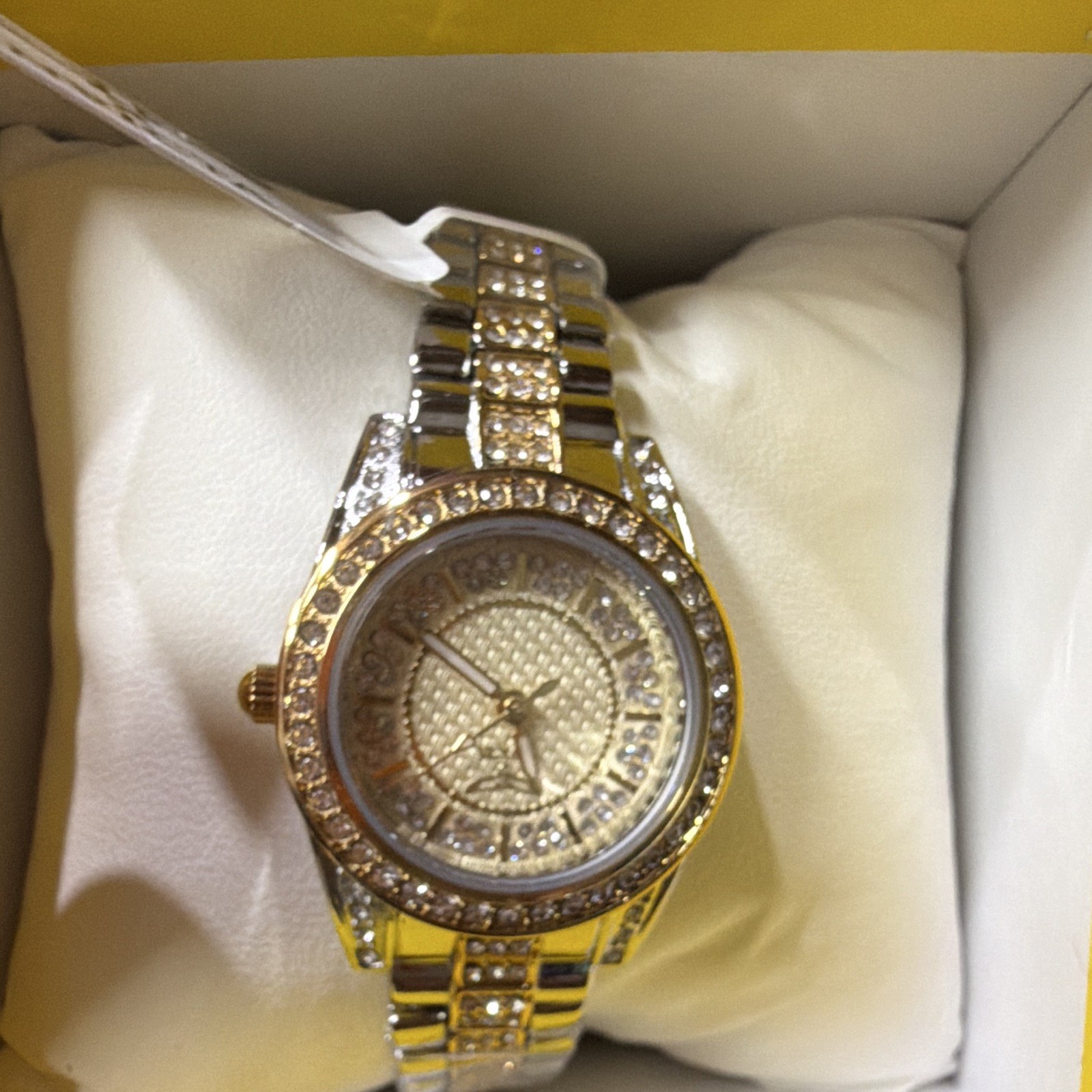 Invicta I-Force Women’s Two-Tone Gold/Silver Crystal Bezel Quartz 30m w/Box