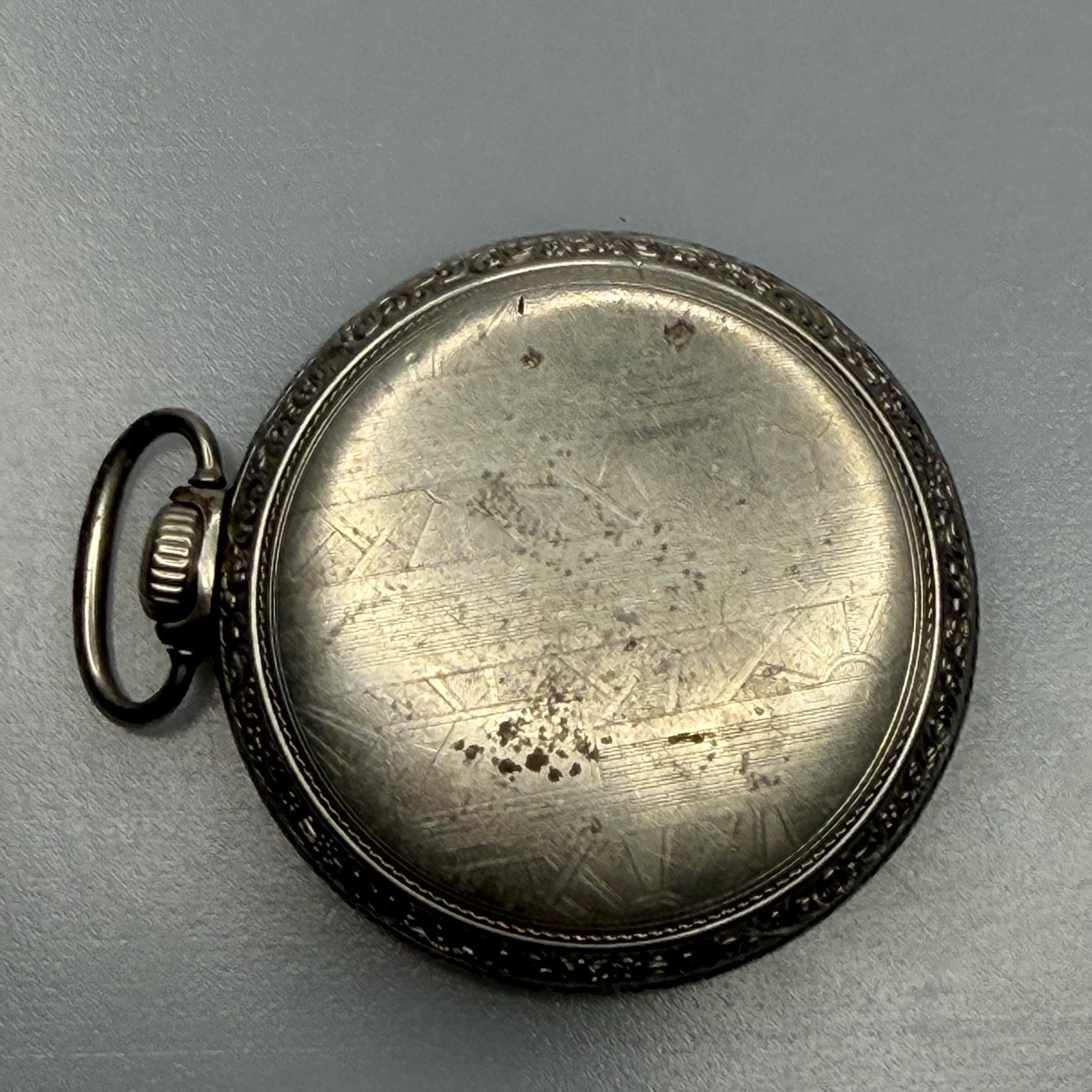 Antique Waltham Sidewinder Pocket Watch Running STUCK CASE / CANNOT OPEN, PARTS