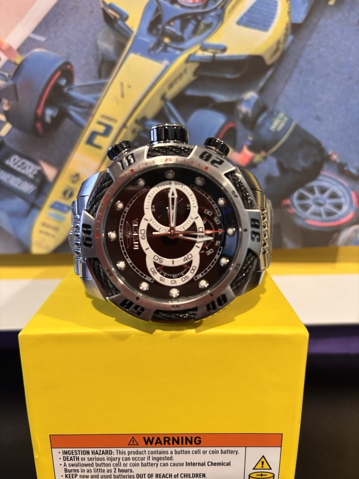 Invicta Speedway Finish line Men’s Watch – 50mm, Steel (25478)