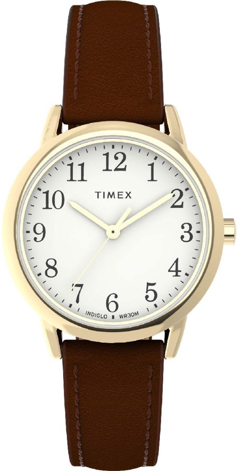 Women’s Easy Reader 30mm Gold-Tone Brown Vegan Leather Strap Watch TW2W32600