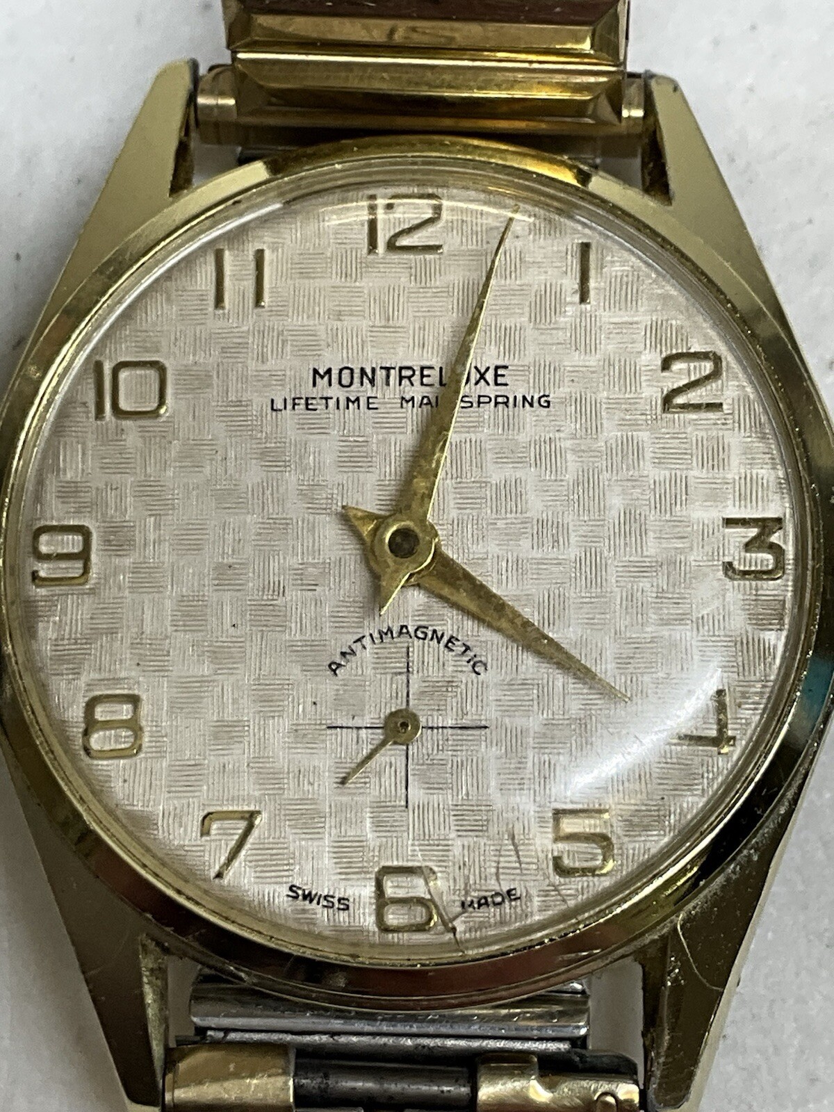 Montreluxe Lifetime Main Spring Anti-Magnetic Checkboard Face Watch Parts JB304